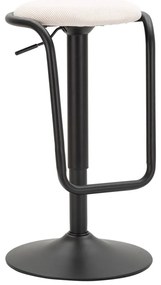 Biela/čierna čalúnená barová stolička s nastaviteľnou výškou (výška sedadla 61 cm) Destiny – Mauro Ferretti