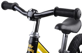 Tiny Bike Detské odrážadlo gumové kolesá čierno-žlté