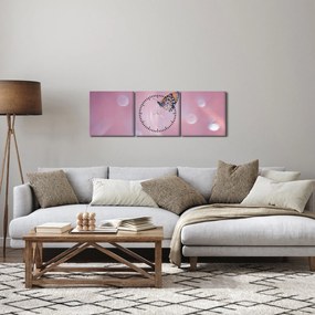 Obraz - Motýlik (s hodinami) (90x30 cm)