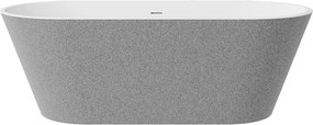 Besco Akrylátová voľne stojaca vaňa Deeva Glam S 150x75 (160x75, 170x80, 180x80) BESCO-Typ výpuste: Click-Clack so štrbinovým prepadom, grafit, BESCO…