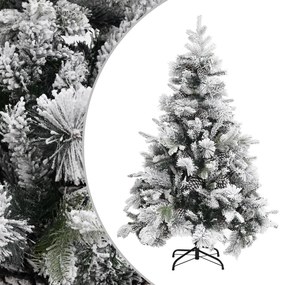 Vianočný stromček s vločkami snehu a šiškami 150 cm PVC a PE 340530