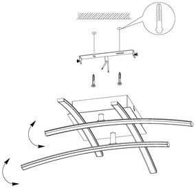 Eglo 96305 - LED Prisadený luster NEVADO 4xLED/5W/230V