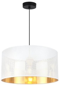Závesné svietidlo Asti0, 1x biele PVC tienidlo, (fi 40cm), g, b