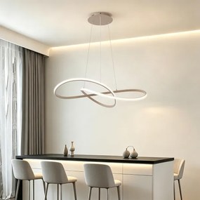 Brilagi - LED stmievateľný závesný luster INFINITY LED/80W/230V 80x80 cm béžový + diaľkové ovládanie