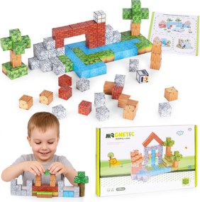 MULTISTORE Magnetická stavebnica pre deti 119 kusov kociek