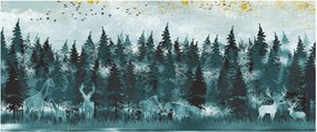 Obraz - Zvieratá v lese (120x50 cm)