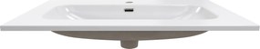 Comad Nábytkové keramické umývadlo FLY WHITE GLOSS UM 80-46 DP, 81x46 cm, biela lesklá