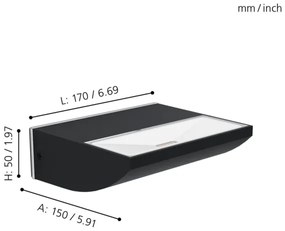 Eglo 99578 - LED Vonkajšie nástenné svietidlo SORRONARO LED/10,5W/230V IP44