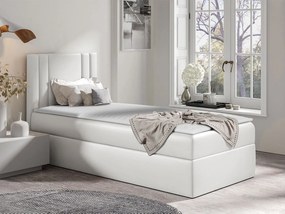 Jednolôžková posteľ Neresko Mini, Strana: ľavá, Rozmer postele: 80x200, Dostupné poťahy: ekokoža Soft 017 (biela)