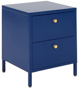 Nočný stolík so zásuvkami modrý KYLEA Beliani