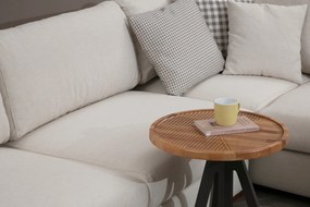 Elegantná pohovka Loop s prenosným sedákom a operadlom béžová 272 x 428 cm
