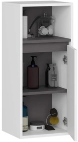 Kúpeľňová skrinka VAMI W35 1D 1W biela ​​/ grafitová