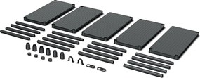 Plastový dielenský regál Stacker 74x172,5 cm čierny