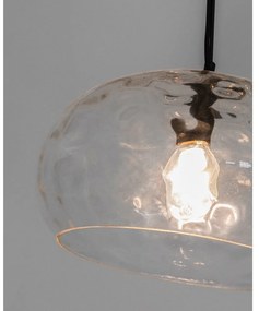 Čierne závesné svietidlo so skleneným tienidlom ø 40 cm Balma – Kave Home