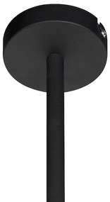 Moderné závesné svietidlo čierne nastaviteľné 6-žiarovkové - Lofty