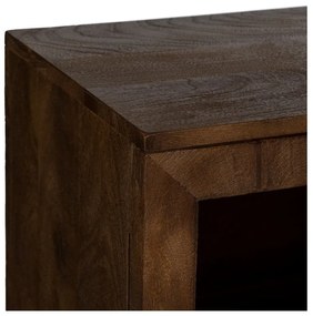 Hnedá vitrína z mangového dreva 180x87x35 cm Ravi – Ixia