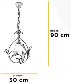 ONLI - Luster na reťazi LUCREZIA 1xE14/6W/230V bronzová