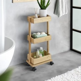 WENKO 24390100 - Regál TORTONA 18x71,5 cm hnedá/čierna