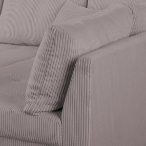 Sivá menčestrová rohová pohovka (pravý roh) Ariella – Ropez