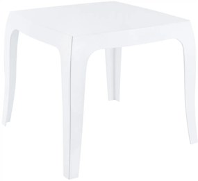 Stôl Queen - v43 x 50 x 50 cm - Biela