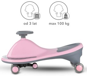 Kidwell ROLLO ružové balančné odrážadlo s LED kolieskami, od 3 rokov