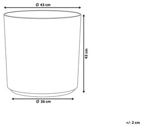 Kvetináč VIVRE 43x43x43 cm (kameň) (hnedá). Vlastná spoľahlivá doprava až k Vám domov. 1018936