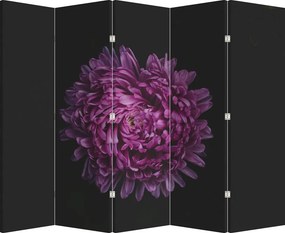 Paraván - Fialová kvetina (210x170 cm)
