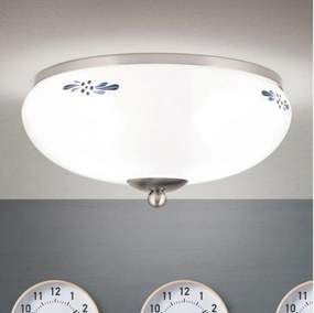 Orion DL 7-673 - Stropné svietidlo LANDHAUS 2xE27/60W/230V pr. 28 cm matný chróm/biela