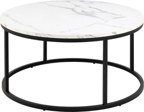 XXXLutz KONFERENČNÝ STOLÍK, čierna, biela, kov, kompozitné drevo, 80/80/40 cm MID.YOU - Stolíky do obývačky - 001277000308