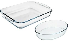 Pyrex Súprava sklenených pekáčov 2 ks, 3,7 l + 2,2 l