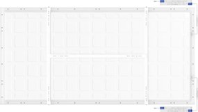Mexen Brill-S, stropný LED panel 120×60 cm, 60 W, neutrálna biela 4000K, L207-120-060-6040-20