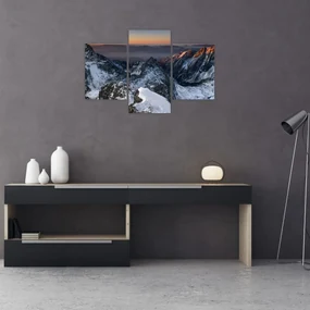 Obraz - Východ slnka v horách (90x60 cm)