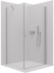 CERANO - Sprchovací kút Antelo L/P - chróm, transparentné sklo - 90x50 cm - krídlový, CER-CER-477374