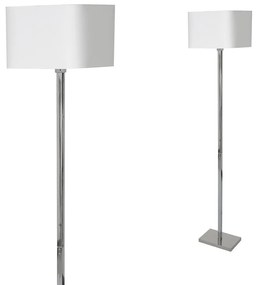 Stojacia lampa Napoli, 1x biele textilné tienidlo, ch