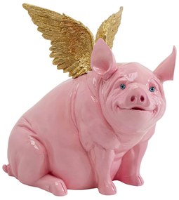 Flying Pig soška ružová 79 cm