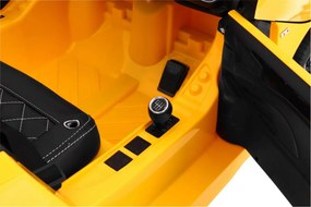 Ramiz Elektrické autíčko Audi R8 Spyder pre deti žlté + diaľkové ovládanie + EVA + pomalý štart + rádio MP3 + LED