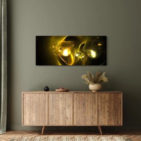 Abstraktný obraz žltých gulí (120x50 cm)