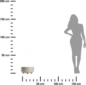 Plastový květináč na nožičkách TERRA 14,4x29,7 cm béžový