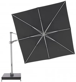 Knirps KNIRPS 320 x 320 cm - luxusný výkyvný záhradný slnečník s bočnou tyčou : Farba slnečníka - Tmavě šedá