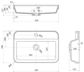Sapho - Zapustené umývadlo 55x39 cm keramika/biela