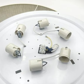 Brilagi - LED stropné svietidlo SIRIJA 6xE27/15W/230V, priemer 80 cm, krémové