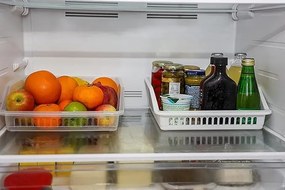 Orion Organizér, košík do chladničky aj police - ADEL plochý, priehľadný, 26 x 30 x 10 cm