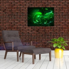 Obraz - zelená abstrakcia (70x50 cm)