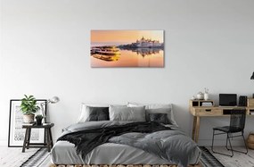 Obraz na skle West morská loď 100x50 cm