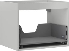 Mexen Box-A, závesná skrinka 60 cm, 1 zásuvka, sivá matná, 91AX0-0600-470-1-62