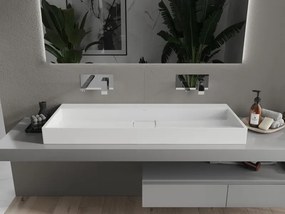 Mexen Ava umývadlo na pult z kompozitu B/O 120 x 46 cm, biela - 23011200