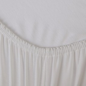 JERSEY PRESTIERADLO 200X220 CM, VÝŠKA 30 CM KRÉMOVÉ