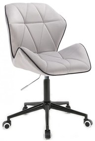 LuxuryForm DESIGN Stolička MILANO MAX VELUR na čiernej podstave s kolieskami - šedá