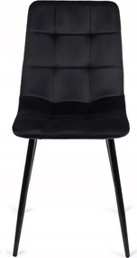 Sada stola MAX 80-160 cm, dub Craft/čierna, a 6 čiernych stoličiek PERU