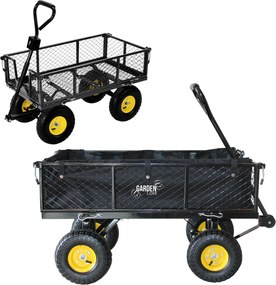 Garden Line ZÁHRADNÝ VOZÍK S DVOJITOU FUNKCIOU, ČIERNY
